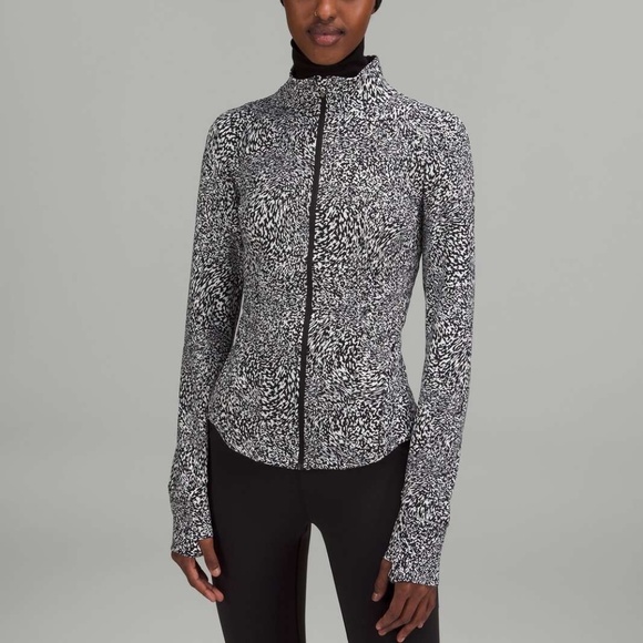Lululemon Instill Jacket Warped Grain Alpine White Black - size 4 - Picture 1 of 7